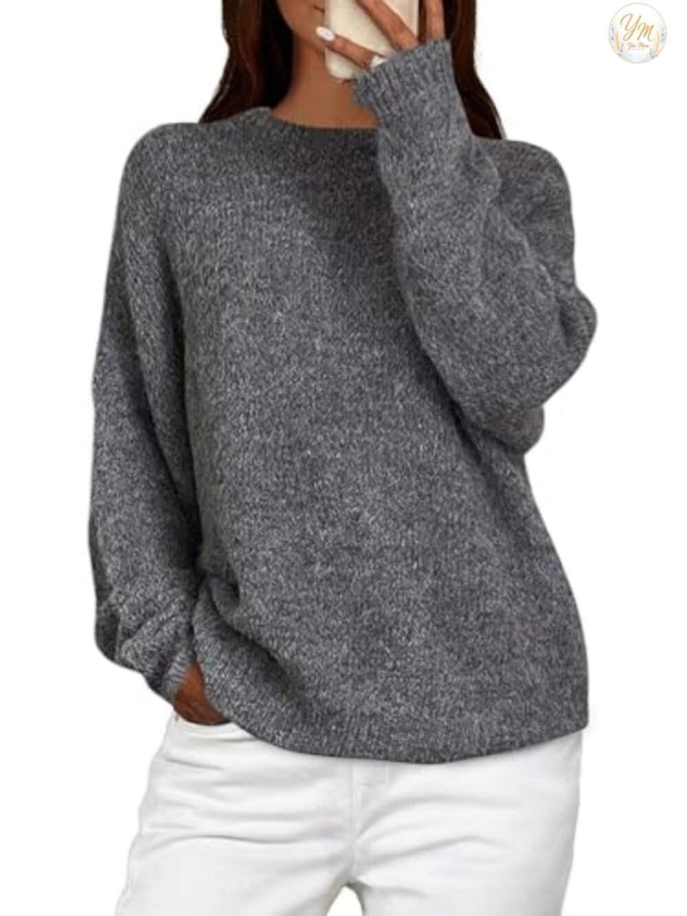 PRETTYGARDEN Women's Oversized Chunky Knit Pullover Sweater Long Sleeve Crew
